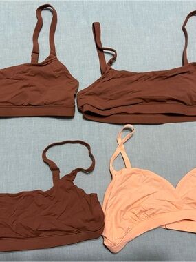 SKIMS Womens Brown, Red Peach Bralette Pack(5) bundle